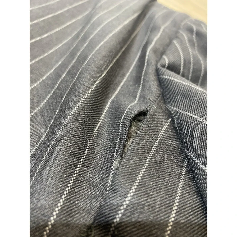 Vintage Angelico Made In Italy Double Breasted Wool Pinstripe Blazer Mens 40R